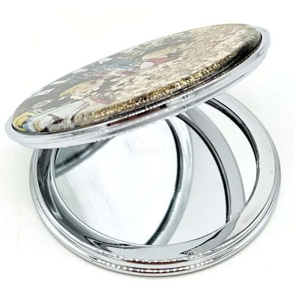 Miroir de Sac Alsacien avec Paillettes marquage Alsace