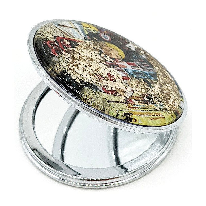 Alsatian Bag Mirror with Alsace Marking Sequins