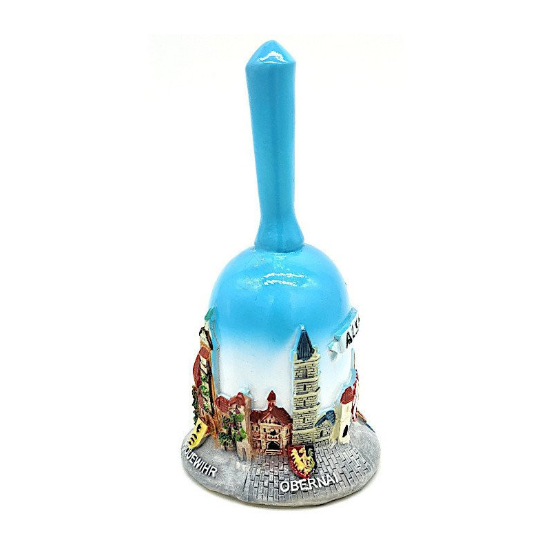 Glänzend lackierte Dörfer d'Alsace Resin Bell