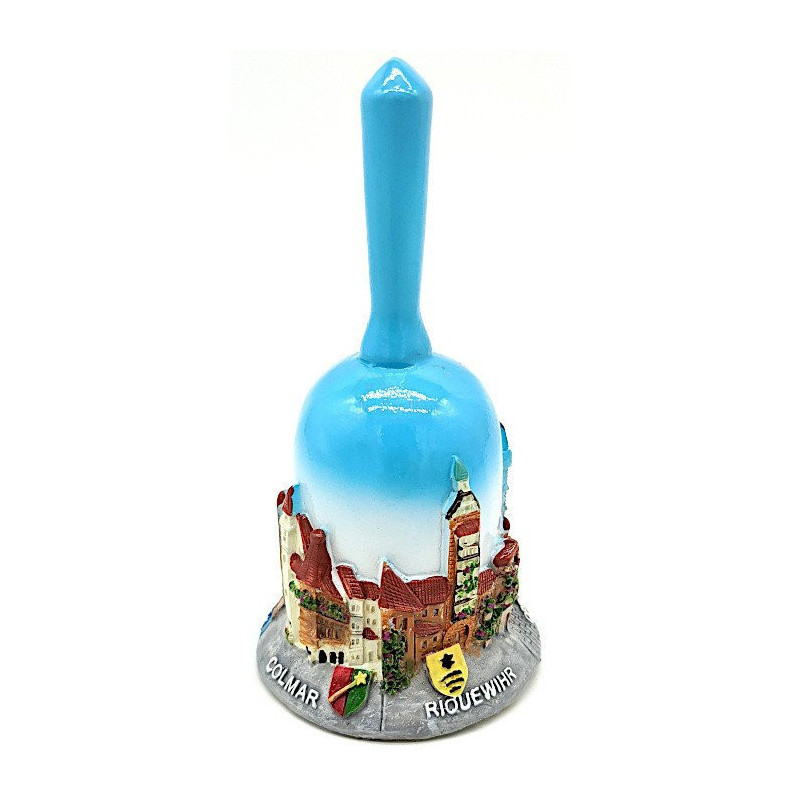 Glänzend lackierte Dörfer d'Alsace Resin Bell