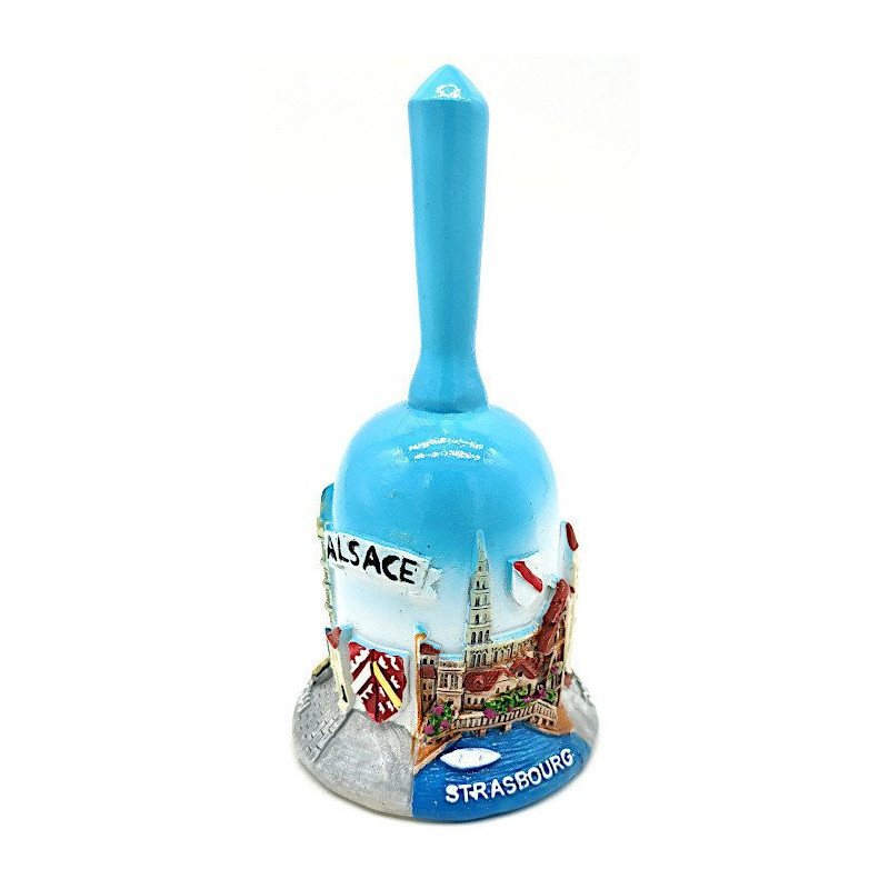 Glänzend lackierte Dörfer d'Alsace Resin Bell