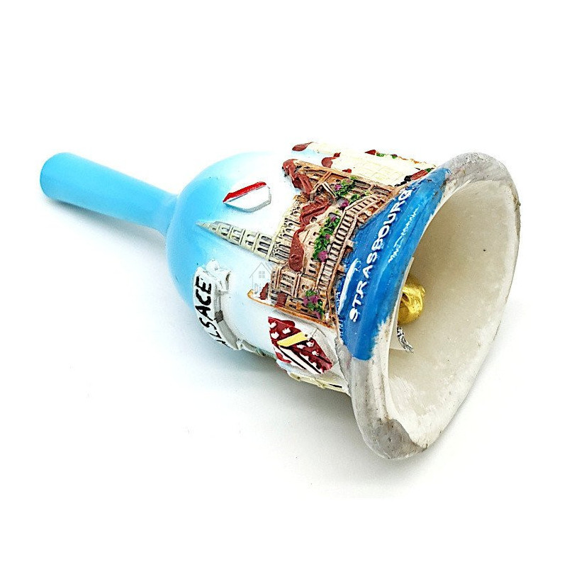 Glänzend lackierte Dörfer d'Alsace Resin Bell