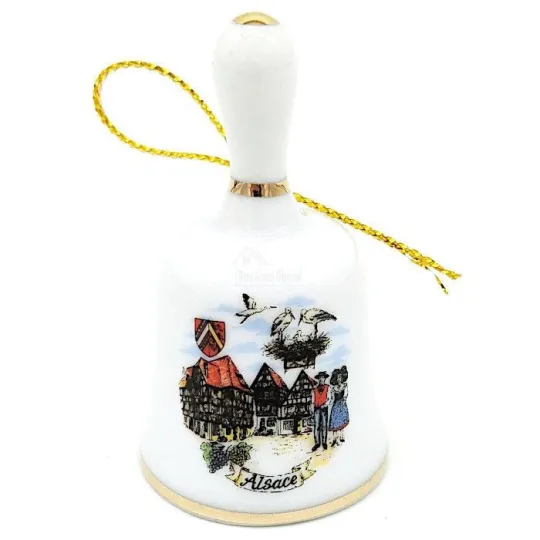 Cloche en Céramique liseret Or décor Alsace