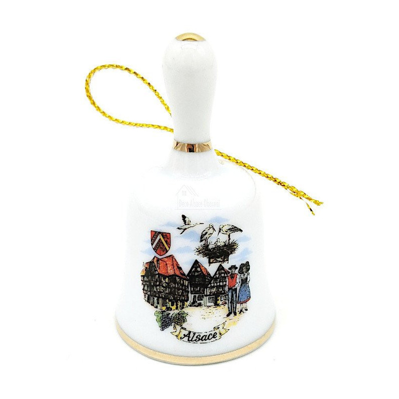 Cloche en Céramique liseret Or décor Alsace
