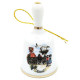 Ceramic bell gold border Alsace decor