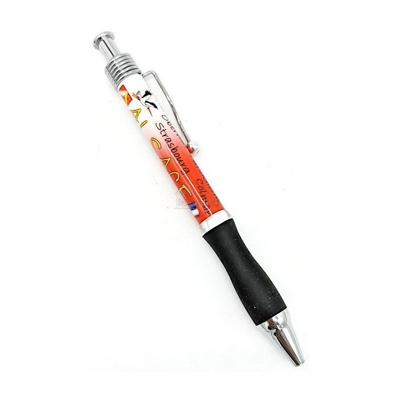 Alsace red and white ballpoint pen Alsatian Cities