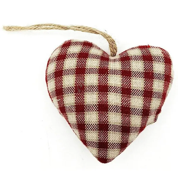 Alsatian heart upholstered in fabric to hang