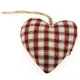 Coeur d'Alsace rembourré en Tissus étoffe à suspendre