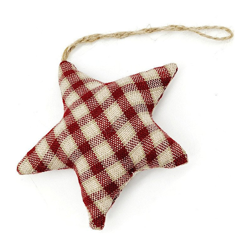 Alsatian star upholstered in fabric to hang