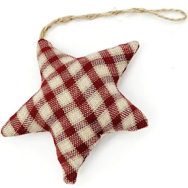 Etoile d'Alsace rembourré en Tissus étoffe à suspendre