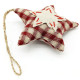 Alsatian star upholstered in fabric to hang