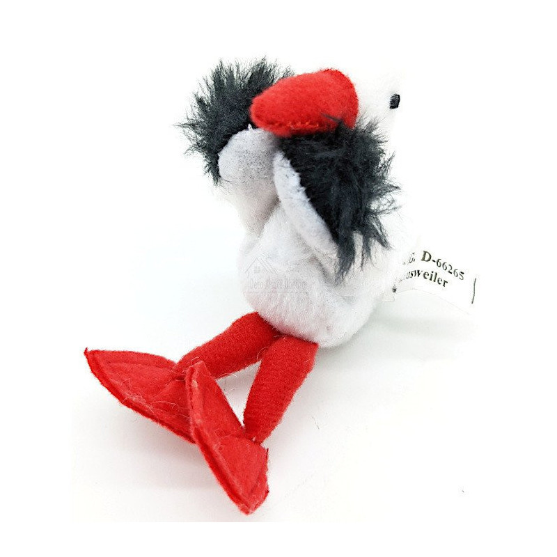 Peluche Cigogne d'Alsace Brodée Alsace 9 cm
