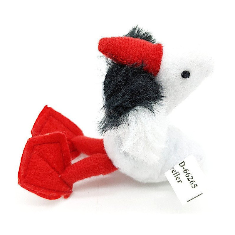 Peluche Cigogne d'Alsace Brodée Alsace 9 cm