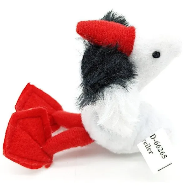 Peluche Cigogne d'Alsace Brodée Alsace 9 cm