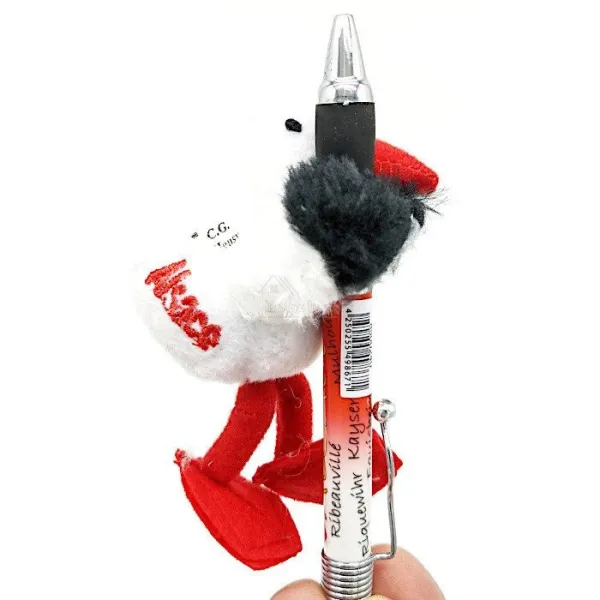 Elsass Storch Plüsch bestickt Elsass 9 cm