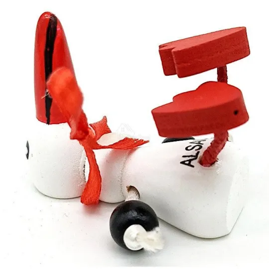 Decoratieve Magneet Ooievaar Elzas in Hout