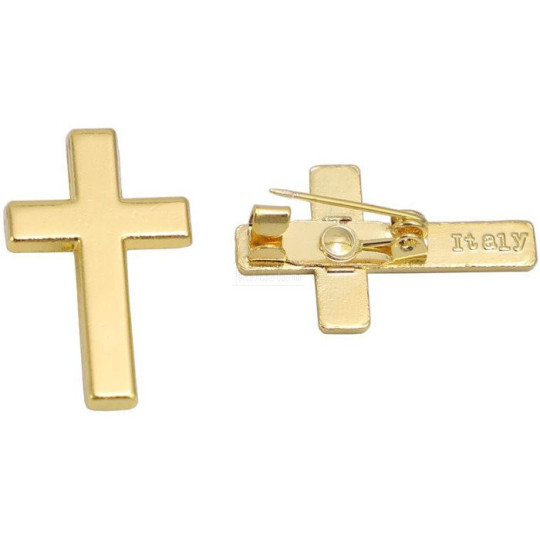 Broche Fantaisie métal dorée Croix