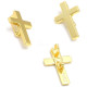 Broche Fantaisie métal dorée Croix