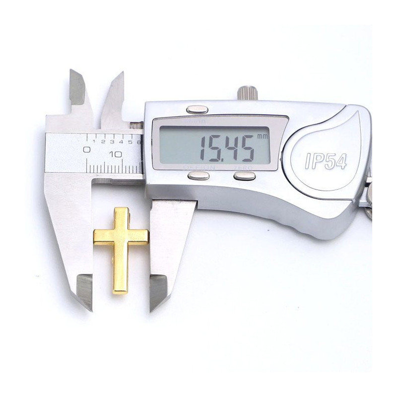 Gold Metal Fancy Brooch Cross
