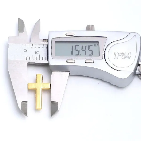 Gold Metal Fancy Brooch Cross