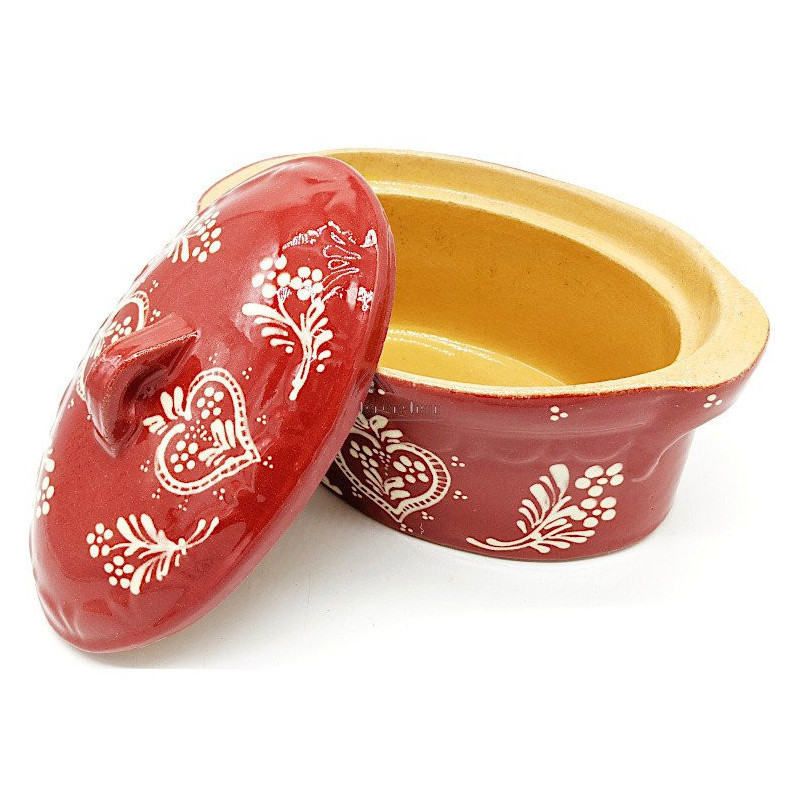 Terrine Baeckeoffe Soufflenheim rot Herz 21cm