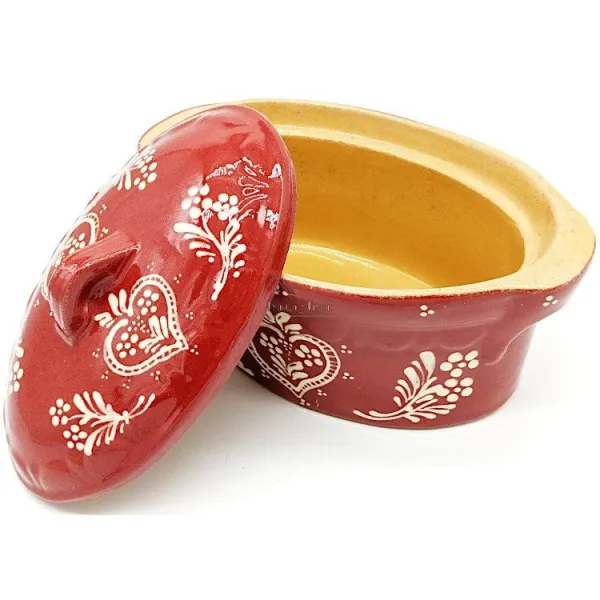 Terrine Baeckeoffe Soufflenheim red Heart 21cm