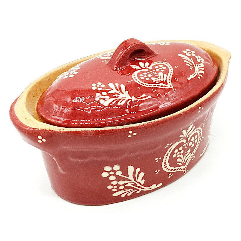 Terrine Baeckeoffe Soufflenheim red Heart 21cm