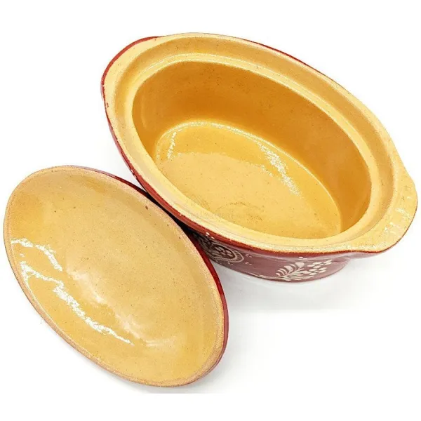 Terrine Baeckeoffe Soufflenheim red Heart 21cm