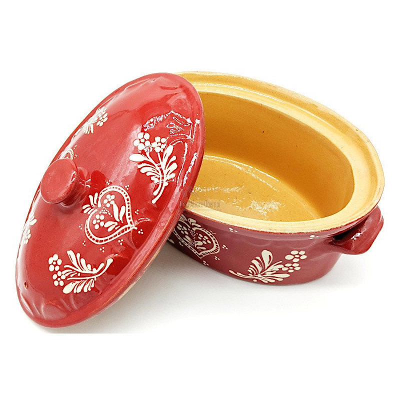 Terrine Baeckeoffe Soufflenheim red Heart 30 cm