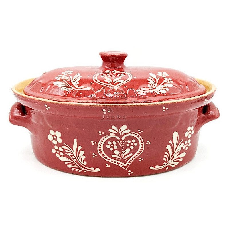 Terrine Baeckeoffe Soufflenheim red Heart 30 cm