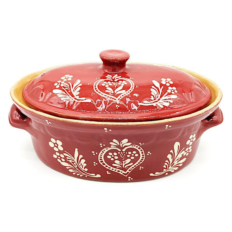 Terrine Baeckeoffe Soufflenheim red Heart 30 cm