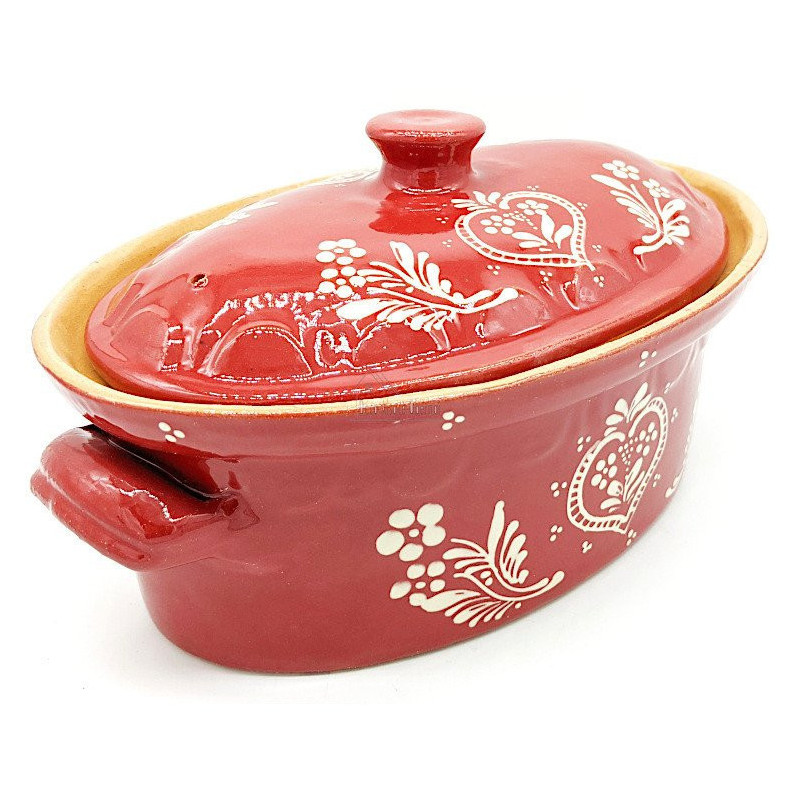 Terrine Baeckeoffe Soufflenheim red Heart 30 cm