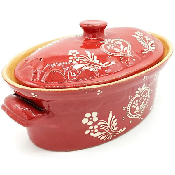 Terrine Baeckeoffe Soufflenheim red Heart 30 cm
