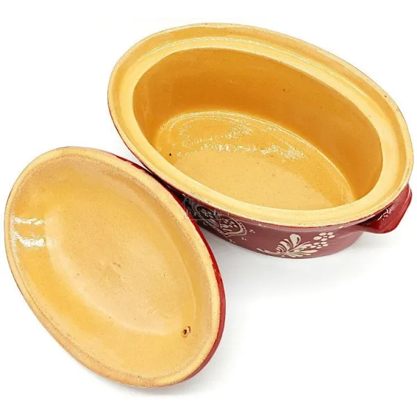 Terrine Baeckeoffe Soufflenheim rot Herz 30 cm