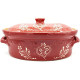Terrine à Baeckeoffe Soufflenheim rouge Coeur 37 cm