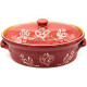 Terrine à Baeckeoffe Soufflenheim rouge Coeur 37 cm