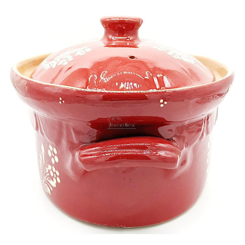 Terrine à Baeckeoffe Soufflenheim rouge Coeur 37 cm