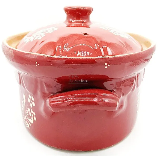 Terrine Baeckeoffe Soufflenheim rot Herz 37 cm