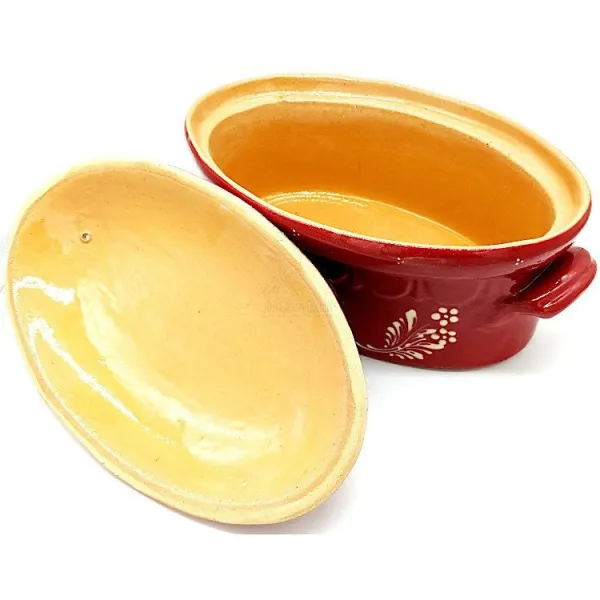 Terrine Baeckeoffe Soufflenheim red Heart 37 cm