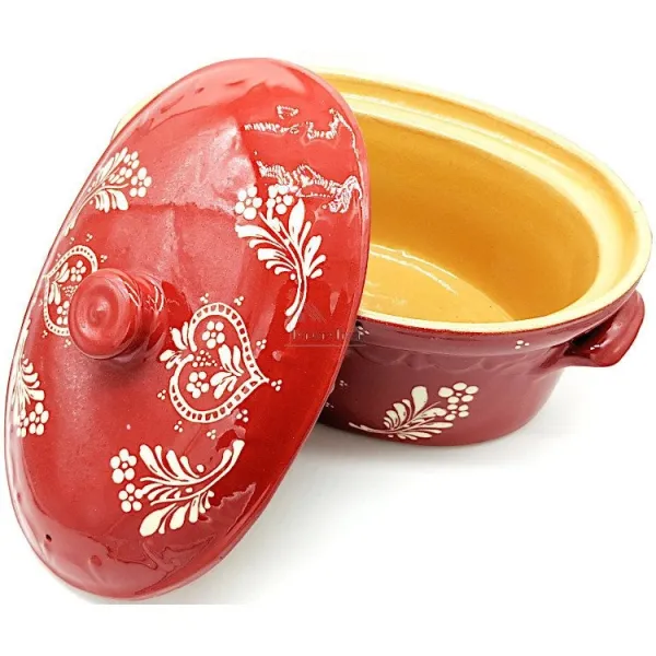 Terrine à Baeckeoffe Soufflenheim rouge Coeur 40 cm