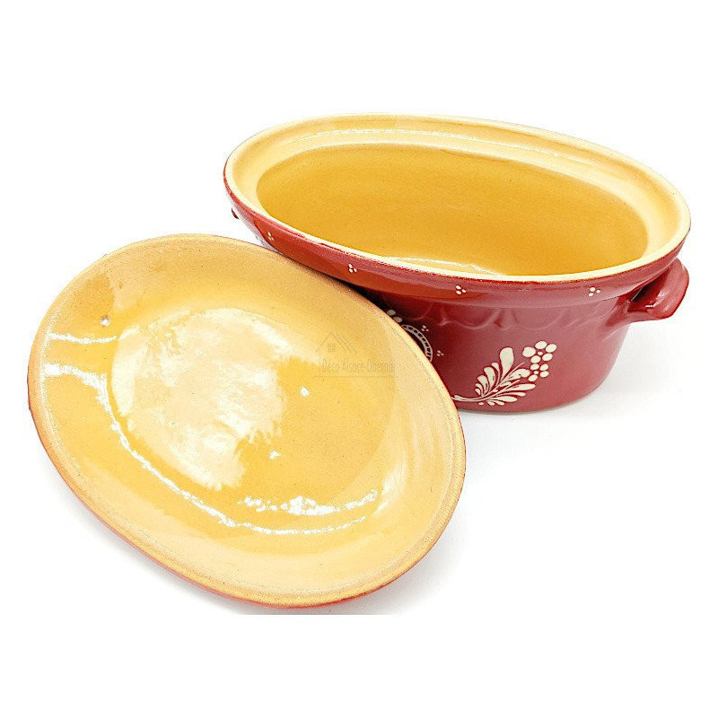 Terrine à Baeckeoffe Soufflenheim rouge Coeur 40 cm