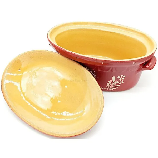 Terrine Baeckeoffe Soufflenheim rot Herz 40 cm