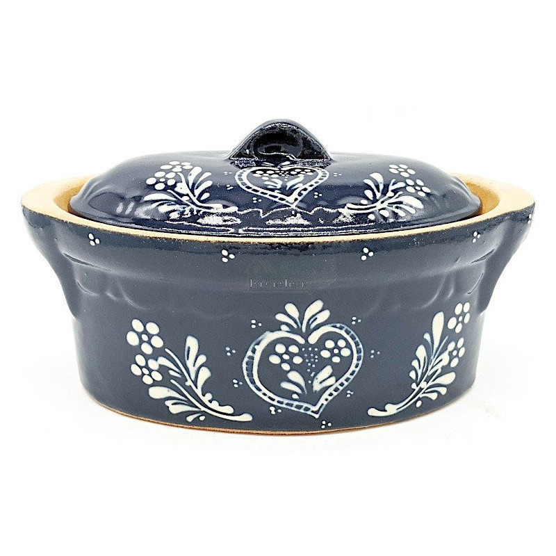 Soufflenheim Blaue Baeckeoffe Terrine Herz 21 cm