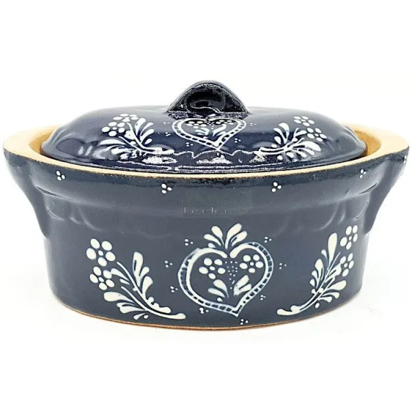 Soufflenheim Blaue Baeckeoffe Terrine Herz 21 cm