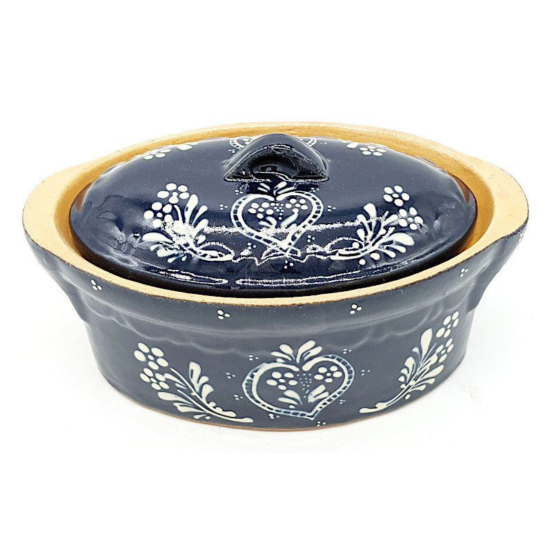 Soufflenheim Blaue Baeckeoffe Terrine Herz 21 cm