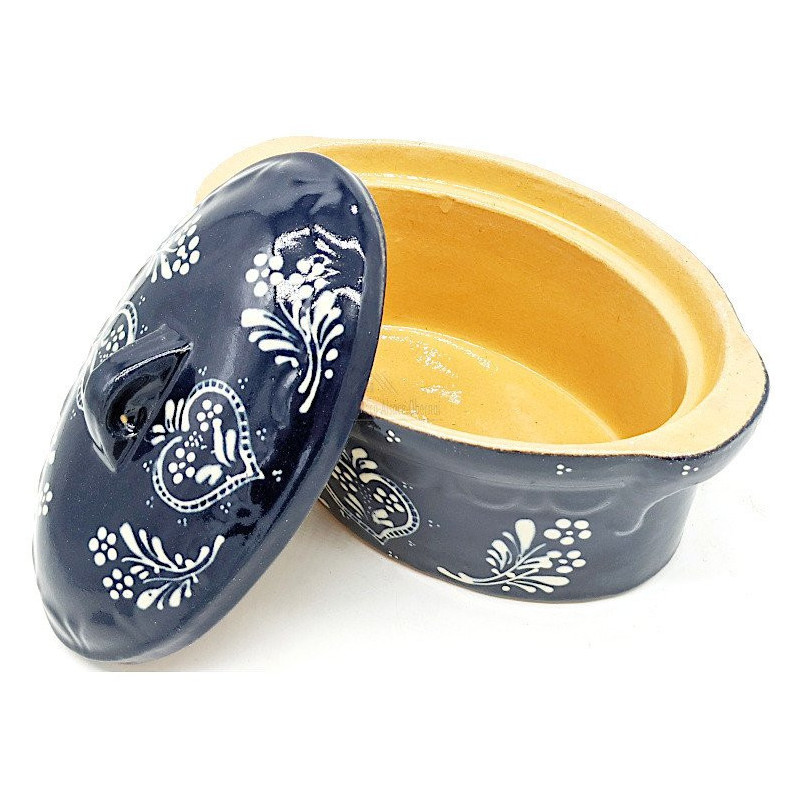 Soufflenheim Blaue Baeckeoffe Terrine Herz 21 cm