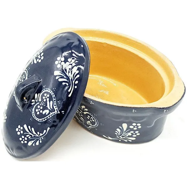 Soufflenheim Blaue Baeckeoffe Terrine Herz 21 cm
