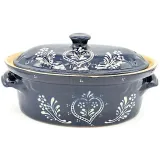 Soufflenheim Blaue Baeckeoffe Terrine Herz 30 cm