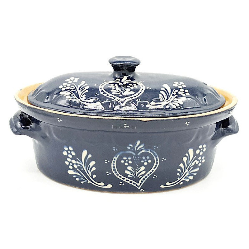 Soufflenheim Blaue Baeckeoffe Terrine Herz 30 cm