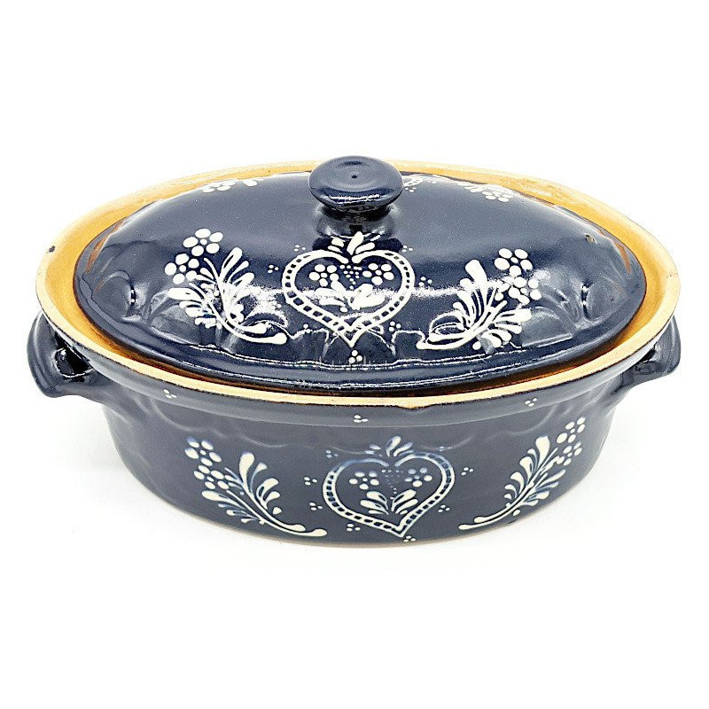 Soufflenheim Blaue Baeckeoffe Terrine Herz 30 cm